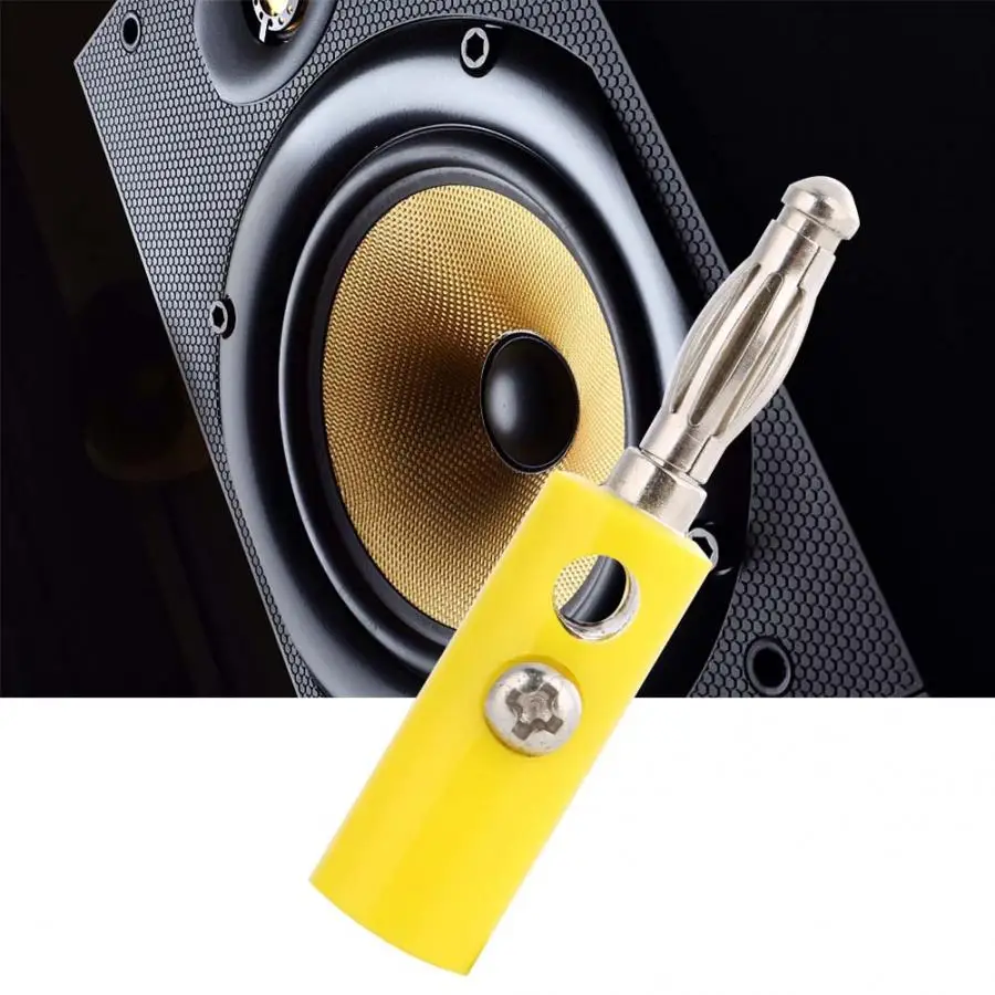 

rca connector 10pcs Lantern Type 4mm Speaker Stackable Banana Plug Audio Connector without Soldering waterproof connector