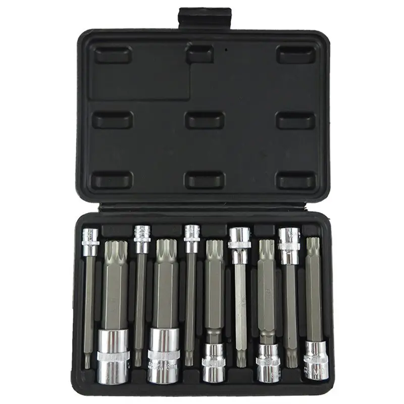 

New 10Pcs Twelve Angle Sleeve 12 Head Quick Spanner Plum Blossom Star Spear Nozzle Screwdriver Key Socket Wrench Set