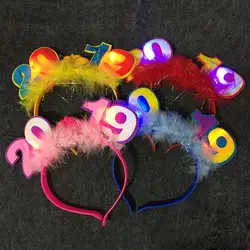 10 шт. новый год мода сверкающие милые обруч для волос мигает креативный костюм повязка вечерние партия Hairband будет отправлен случайный цвет