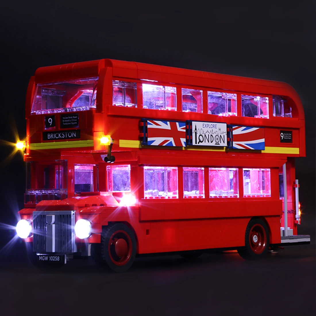 

Vonado LED Light Building Block Modified Kit for LEGO London Bus Compatible with 10258 Building Kit (LED Included Only)
