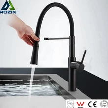 Матовый черный кухонный кран, однорычажный распылитель, кухонные смесители с кронштейном, монтируемый на бортике, хромированный белый кран для горячей и холодной воды