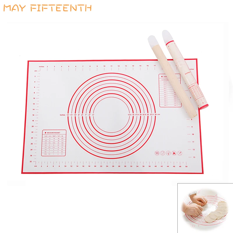 

Bakeware Silpat Mat Silicone Pastry Boards Non-slip Dough Rolling Baking Mat Kneading Flour Pad High Temperature Resistant 079