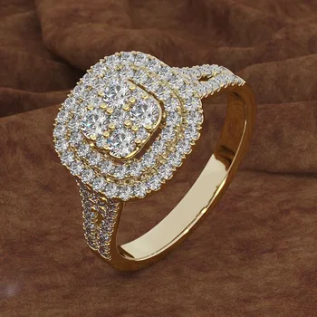 

Square Ring Eight Hearts Eight Arrows Anillos De Amethyst Diamante Bizuteria Diamond 14K Yellow Rose Gold Rings for Women Men