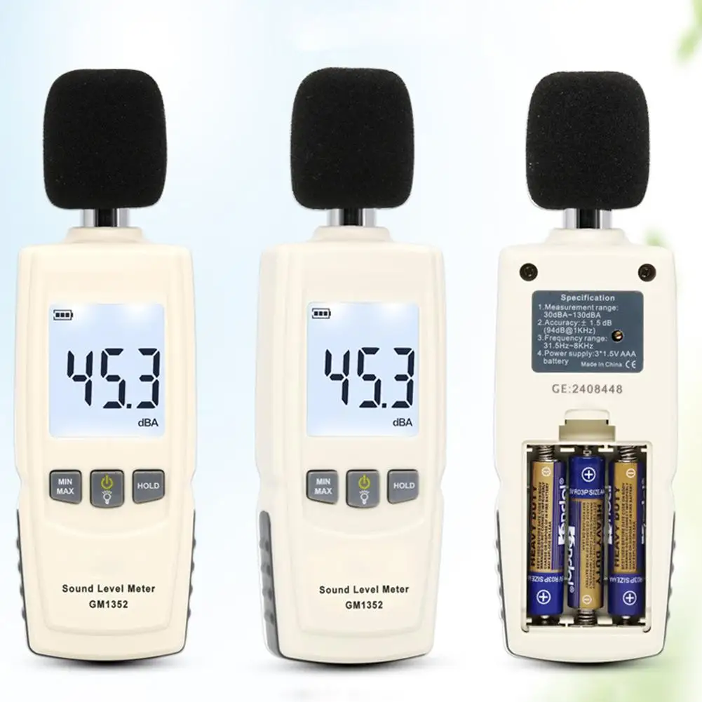 

Top Quality Digital Noise Meter High-Precision Decibel Tester Portable Sound Level Meter Environmental Noise Detector LCD Screen