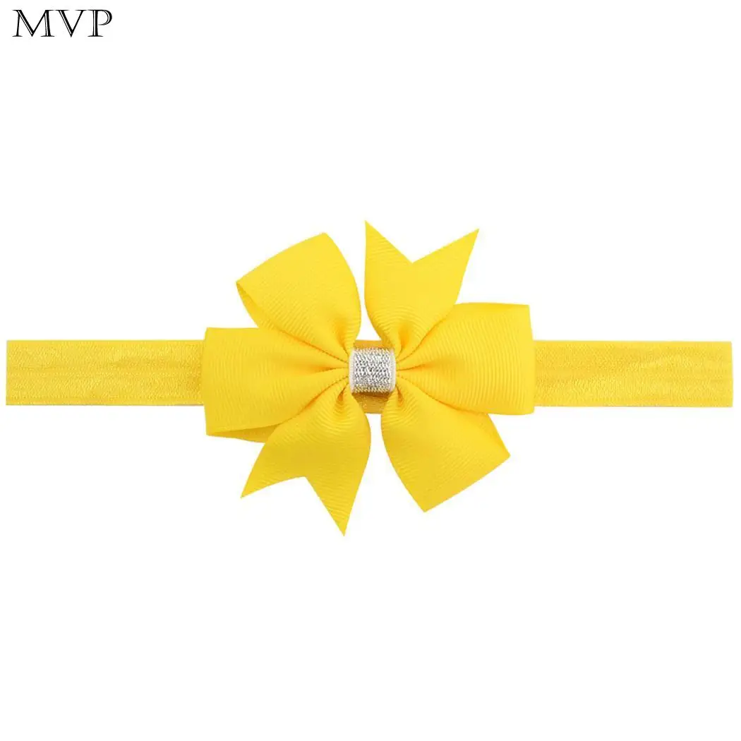 

Girl Decoration Hair Solid Baby Elasticity Cute Headband Bow Shape Hair Accessories diademas para el pelo mujer bandeau cheveux