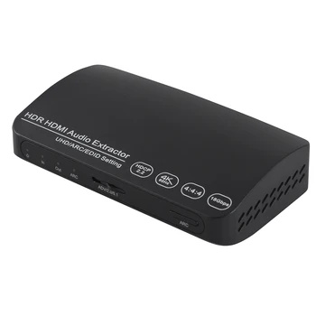 

4K@60Hz 18Gbps HDMI Audio Extractor,HDMI to HDMI+Optical(Spdif)+L/R(RCA) outputs audio video converter for amplifer speaker