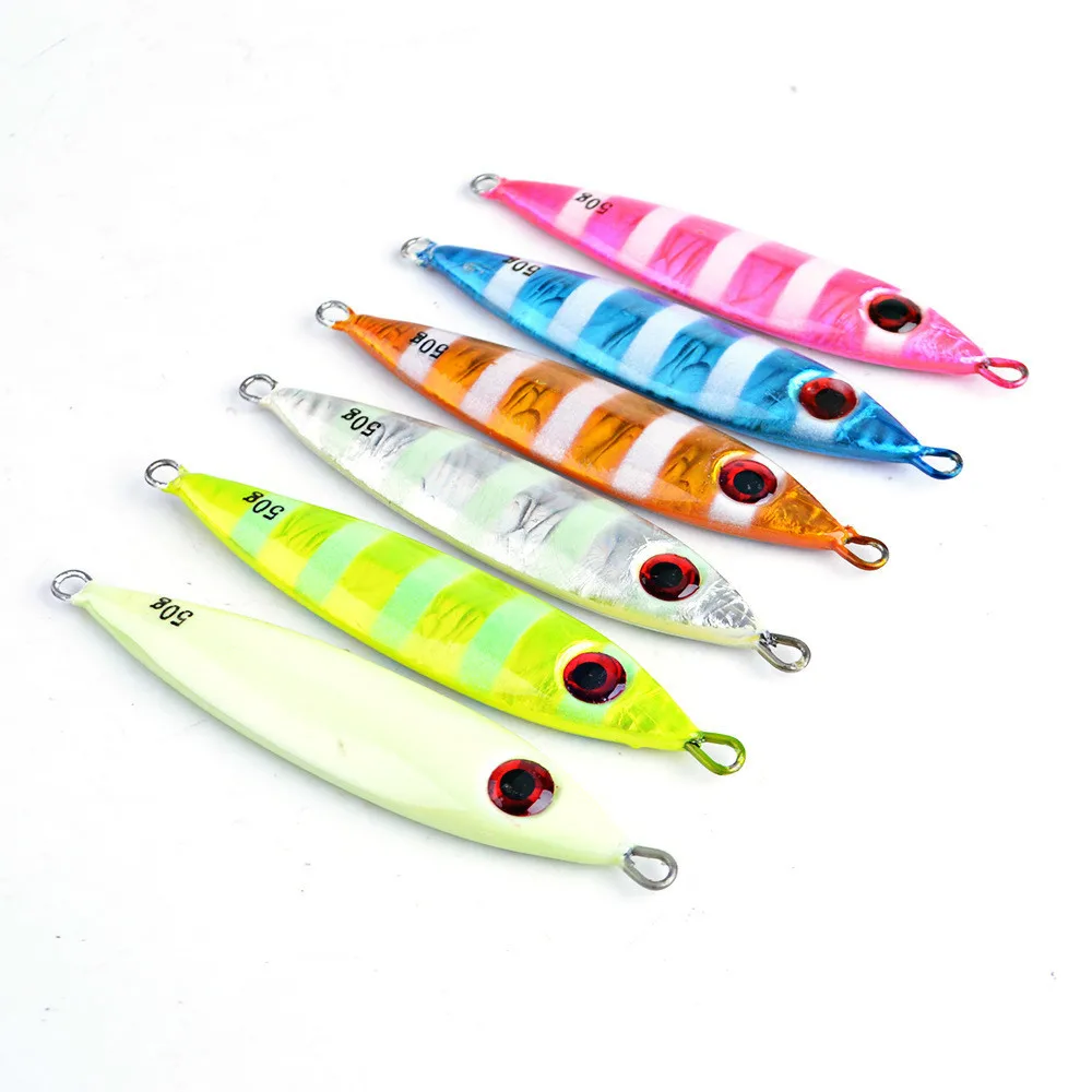 

Shynapack Fishing Lure 30-80g Metail Sinking Pencil VIB Minnow Wobblers Spoon Hard Bait Ice Tackle Squid Peche Octopus