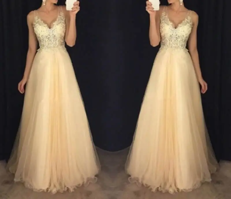 Модные платья Очаровательное длинное вечернее платье Vestido ТРАПЕЦИЕВИДНОЕ ПЛАТЬЕ