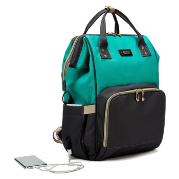 

2019 Baby Diaper Bag With USB Interface Large Capacity Waterproof Nappy Bag Kits Mummy Maternity Travel Backpack Nursing Handbag