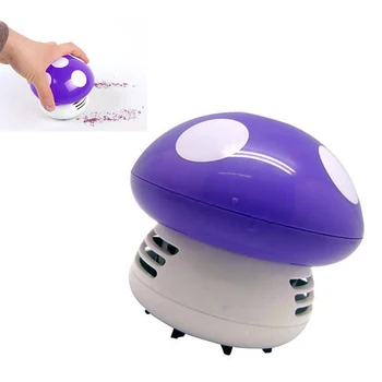 Mini Vacuum Cleaner Cute Mini Mushroom Corner Desk Table Dust Vacuum Cleaner For Car Home Computer Sweeper LemonBest