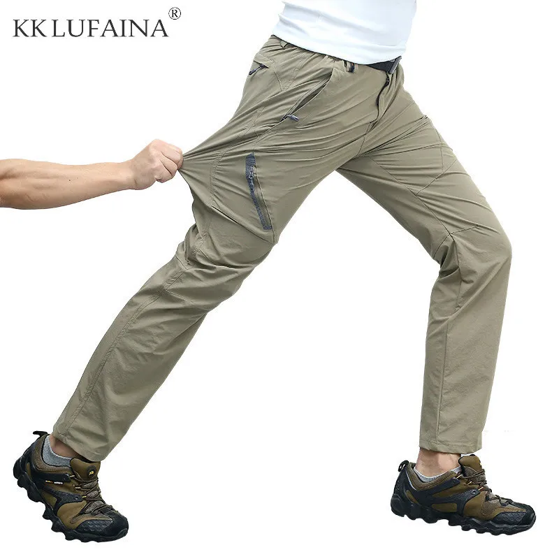 

Men's Pants M-8XL High Stretch Outdoors Pants Men Summer Waterproof Trousers Quick Dry Men Sweatpants Brand Clothing Joggers