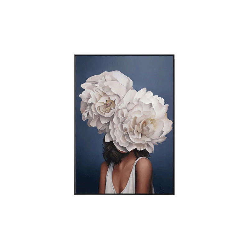 

Postmodern Flower Beauty Girl Canvas Abstract Figure Poster Print Wall Art