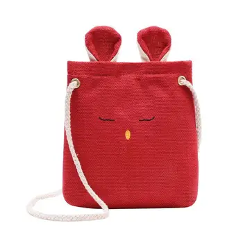 

Cute Rabbit Cartoon Cotton Linen Small Shoulder Bags Women Casual Travel Street Messenger Bag Ladies Party Purse 2019 New