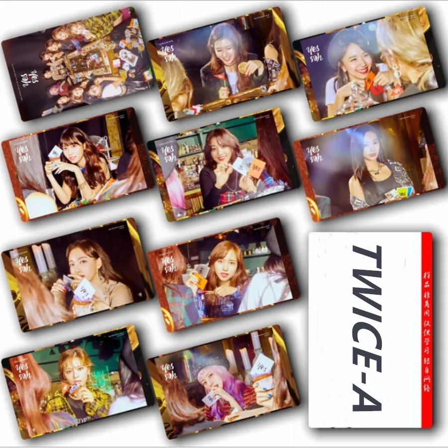 

KPOP Twice Yes or Yes Album Sticky Photo Card Nayeon Dahyun Jungyeon HD Photocard Sticker
