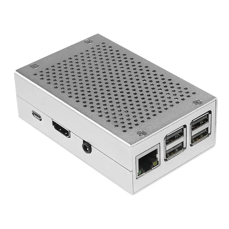 Алюминиевый Чехол для Raspberry Pi 4 3 металлический чехол + винты Корпус радиатора