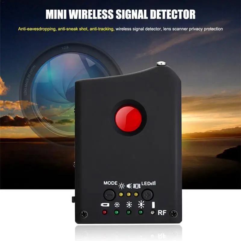 

Mini Multi-Function Wireless Signal Detector Full Range Anti-virus Spy Detecting RF Signal Security Candid Camera Detector