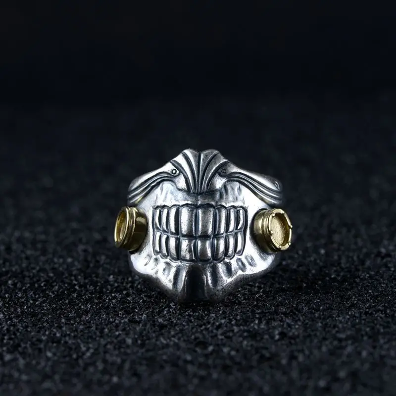 

2018 Limited Sale Anel Feminino Restoring Ancient Ways S990 Thai Craft Ring Teeth Shape Jewelry Wholesale Opening Male Model