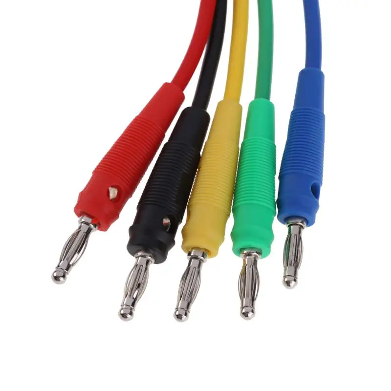 

5pcs 4mm Round Wire Accessories Plug High Voltage Test Lead Cable Test Wire for Multimeter tool Probes Electrical Equipment
