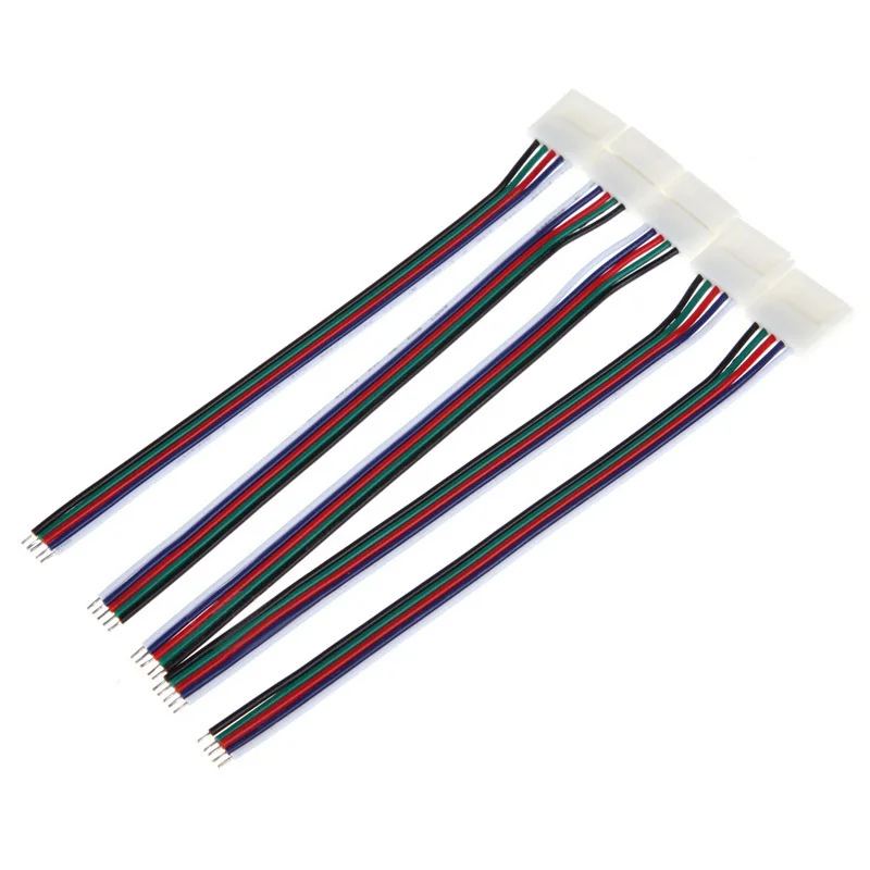 CLAITE 10 мм 5 шт RGBW PCB коннектор Pin основной проводной кабель для машины светодиодной
