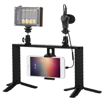 

Mobile Live Set Aluminum Rabbit Cage Set with Microphone Mini Tripod Live Broadcast Kits