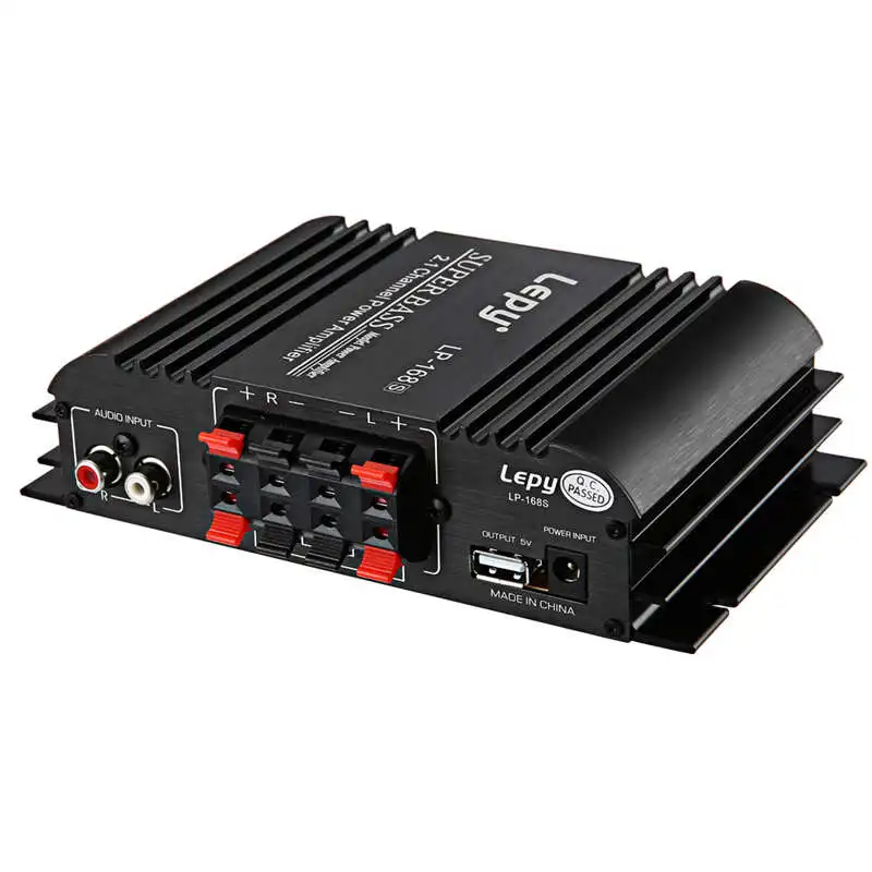 

Lepy Lp - 168S 12V Auto Audio Car Amplifier Power Subwoofer Bass Output Stereo Sound With Aux Function Loudspeaker Remote Cont