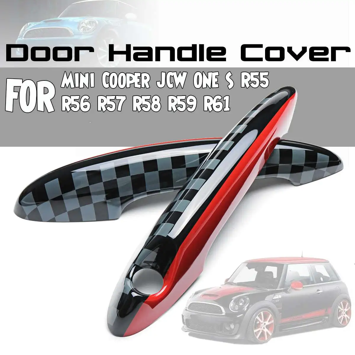 

2 Pcs ABS Door Handle Cover Cap For Mini Cooper JCW ONES