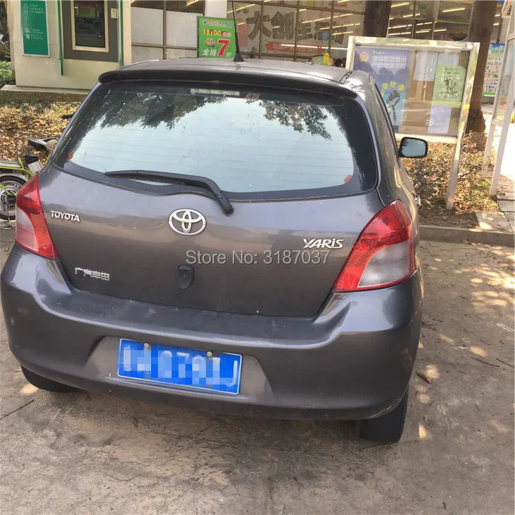

For Toyota Yaris 2006-2011 ABS Plastic Material Unpainted Color Rear Roof Spoiler Wing Trunk Lip Boot Cover Car Styling