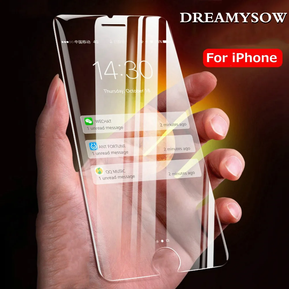 

Tempered Glass For iPhone 8 7 6 Plus SE 4 4S Tough Protection Glass Film For iPhone X 5 5S 6S 7 8 XS XR XSMAX Screen Protector