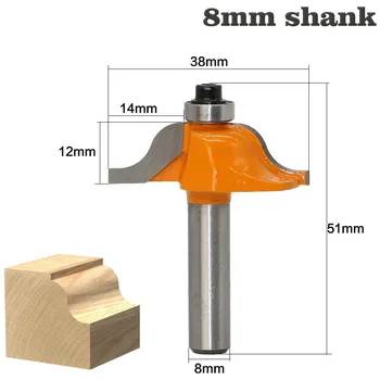 

8 Shank Western Front Milling Cutter Chamfer Knife Cemented Carbide Cutter Head Trimming Machine Tool Bakelite Carving Machine