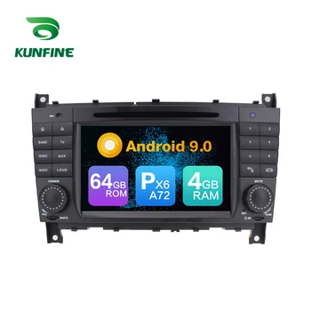 

Android 9.0 Core PX6 A72 Ram 4G Rom 64G Car DVD GPS Multimedia Player Car Stereo For Benz C-Class W203 2004-2007 Radio Headunit