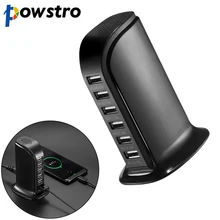 Powstro 2,0 USB быстрое Сетевое зарядное устройство мульти 6-зарядная станция с портами 30 Вт Выход 6А для смартфонов планшеты Bluetooth колонки
