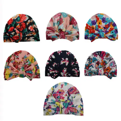 Новинка года; Брендовая детская шапочка с цветочным принтом для новорожденных девочек и мальчиков; шапка для больниц; удобная теплая шапочка-бини с бантом; подарки