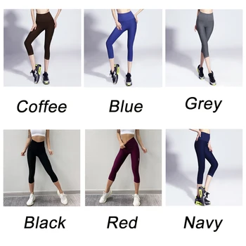 BINAND Leggings Sport Women Fitness Gym Tights Running Women Capri Pants Elastic 3/4 Pants Sport Slimming High Waist Exercise 5
