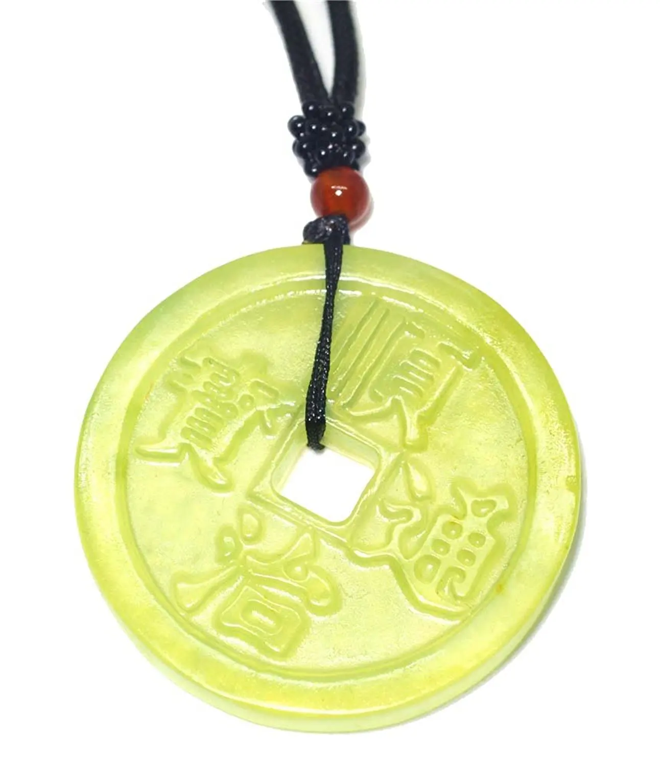 

Natural Green Jadeite Jade Ancient Coin Pendant Necklace Sweater Chain Jewelry Gift Wholesale