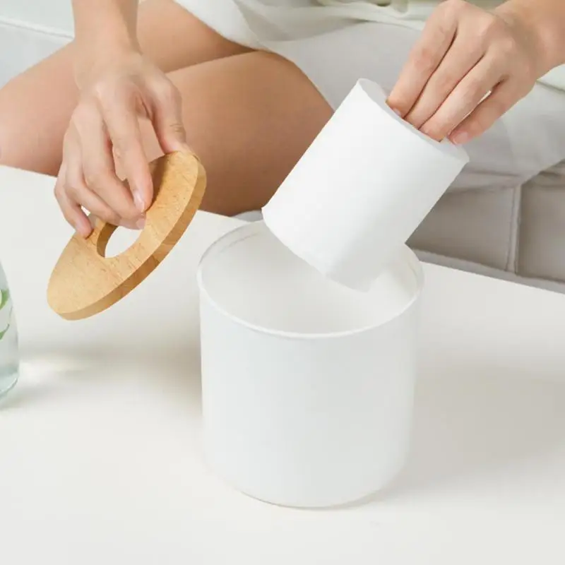 Plastic Tissue Box New Brand Modern Wooden Cover Paper with Oak Home Car Napkins Holder Case Home Organizer Decoration Tools