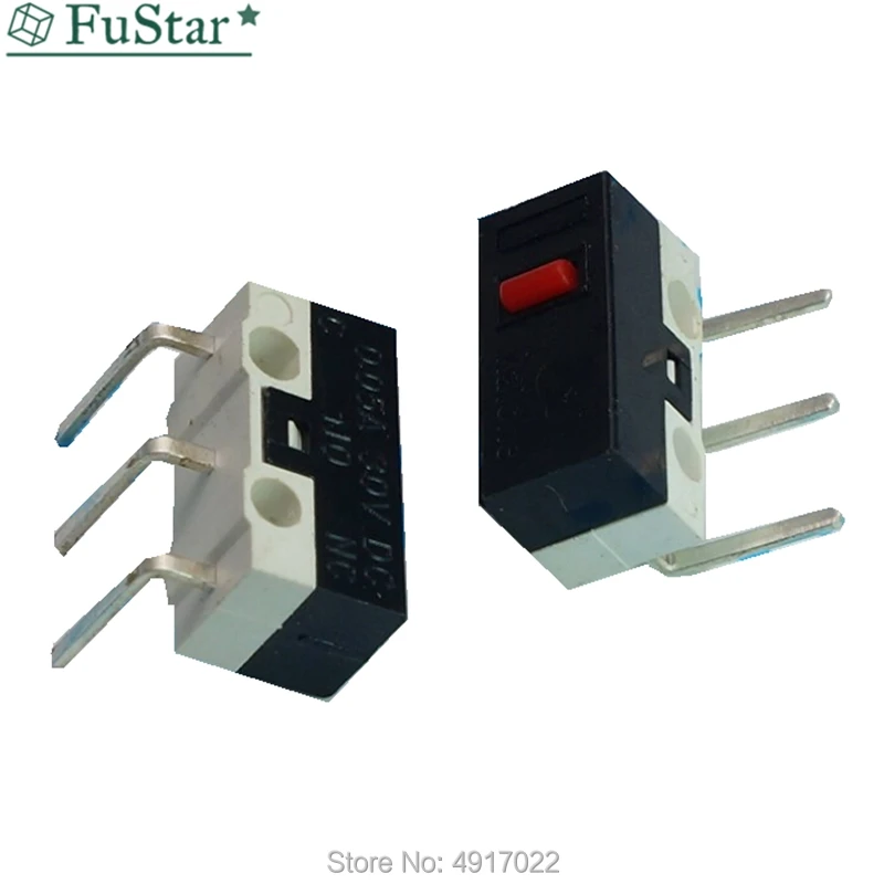 

20Pcs Sample Right Angle Bend 3 Pins Micro Snap-acting Mouse Switch Microswitch Right/Left Mouse Switch Push Button switch New