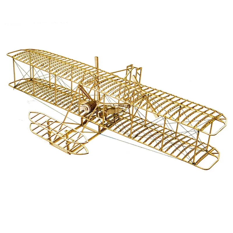 3D Wooden Puzzle DIY Wright Flyer Model Airplane Balsa Wood Model Aircraft Kits 