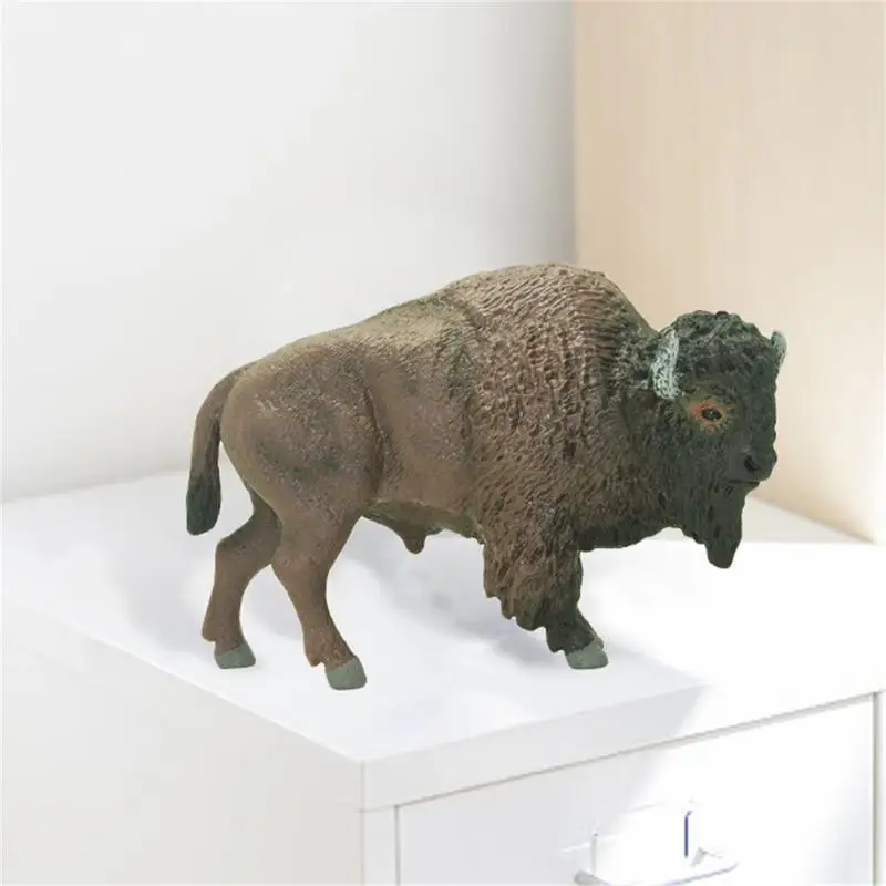 Оригинальные настоящие дикие жизни зоопарк модели животных американские Bison