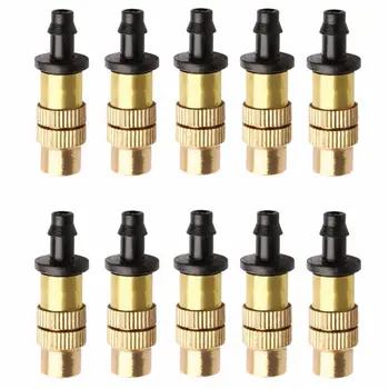 

10 pcs Adjustable Misting Nozzle for Gardening Sprinkle Brass Watering Sprinkler Sprayer For Irrigation System