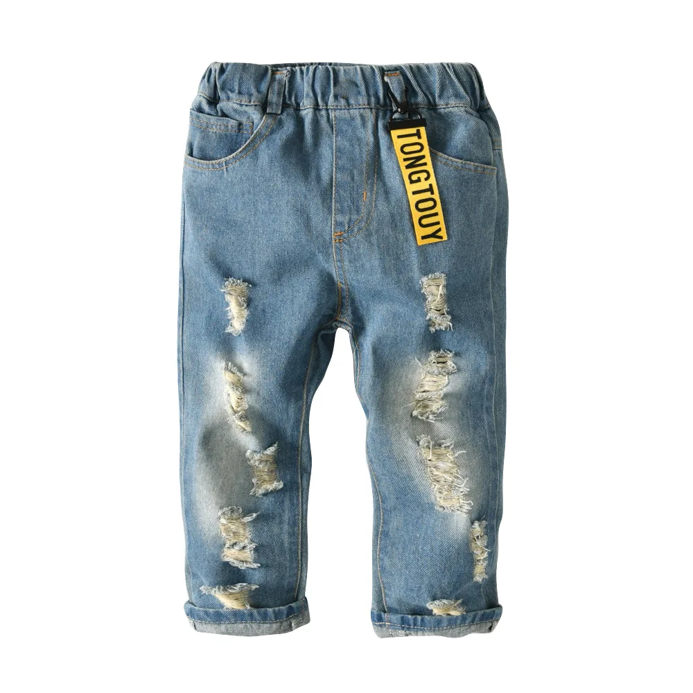 

VTOM Hot Sale Baby Pants Baby Kids Boys Hole Jeans Fashion Jeans Children Pants Children's Clothing XN108