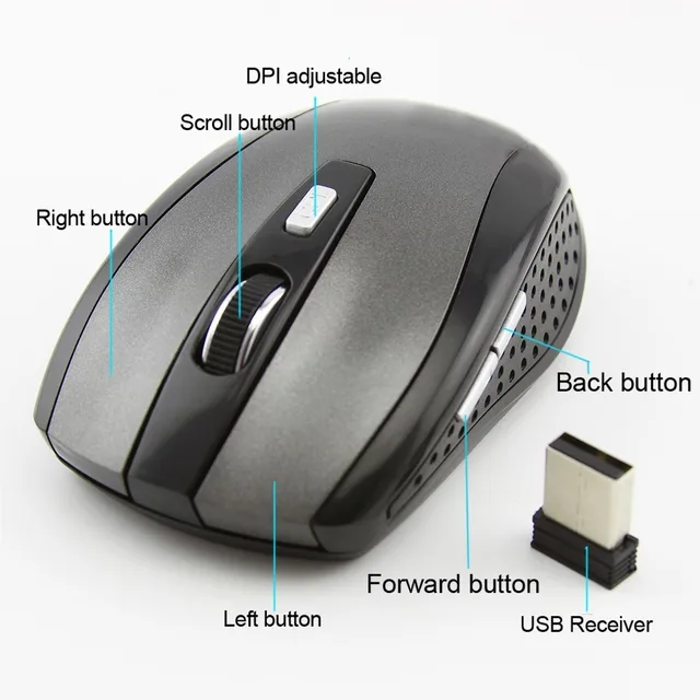 CHUYI 2.4Ghz Wireless Mouse Gaming Mice 1000-1200-1600DPI Adjustable Computer USB Receiver Optical Mause For PC Laptop Desktop CHUYI 2.4Ghz Wireless Mouse Gaming Mice 1000-1200-1600DPI Adjustable Computer USB Receiver Optical Mause For PC Laptop Desktop