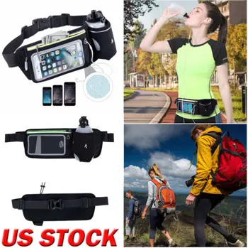 

Sport Belt Waist Pack Pouch Water Bottle Holder Bag For Running Jogging Hiking Unisex Canvas Fashion Waist Packs