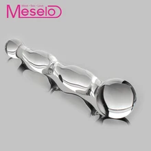 Meselo Glass Crystal Ball Anal Plug G-spot Stimulator Butt Plug Anus Adult Toys Masturbator For Woman Sex Toys For Women Dildo