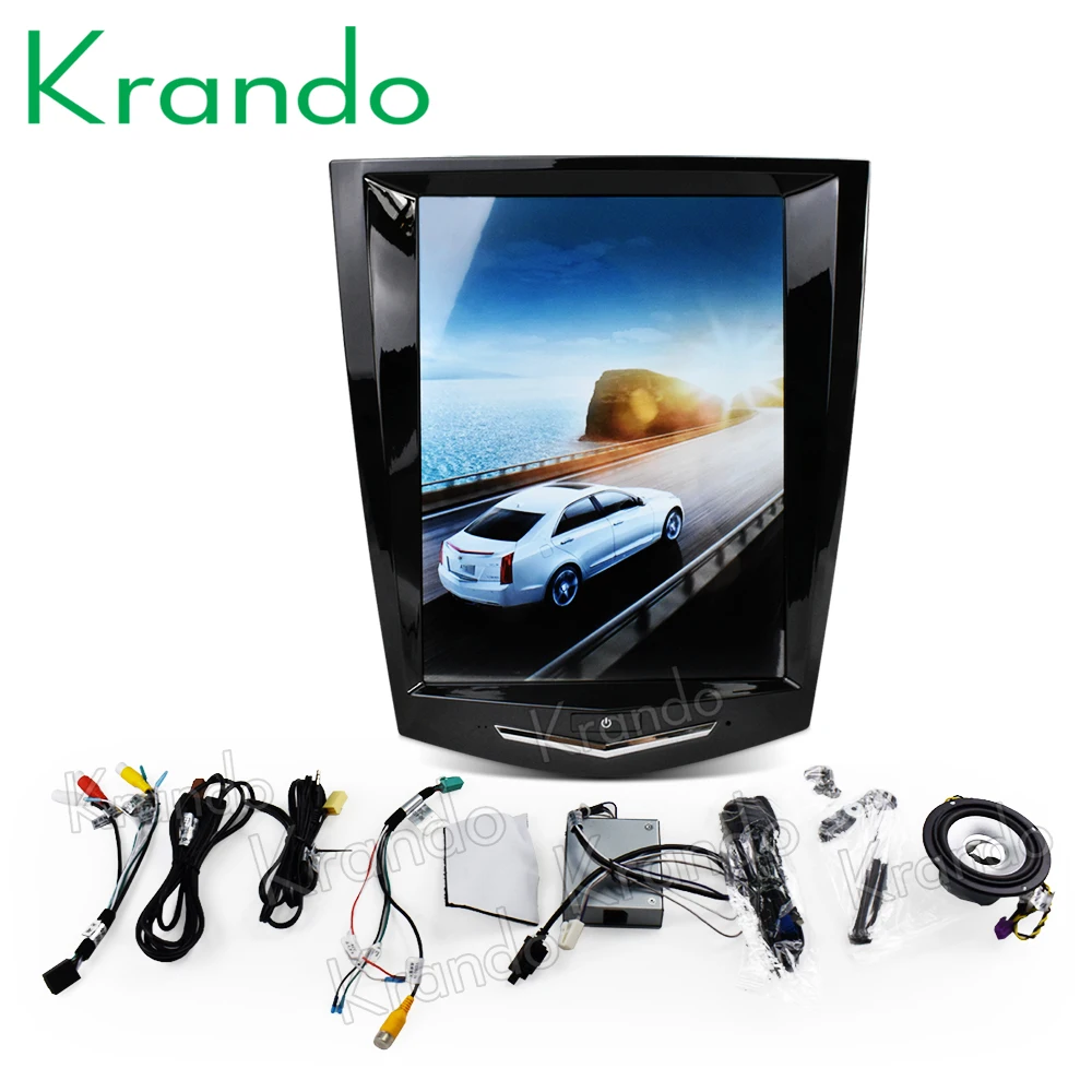 Sale Krando Android 8.1 10.4" Tesla Vertical screen car GPS radio navigation for Cadillac ATS XTS CTS SRX radio entertainment player 5