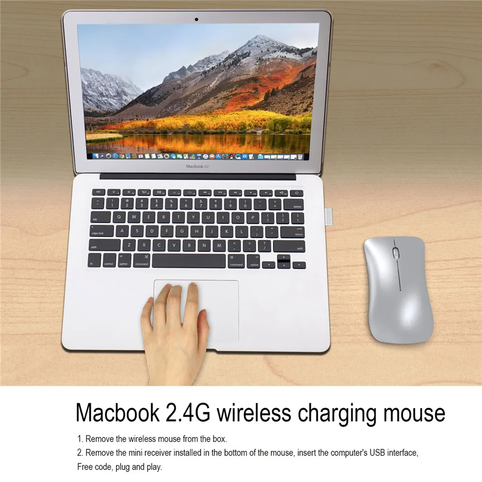 HXSJ T27 2.4Ghz Gaming mouse Wireless Mouse Game MouseOffice Rechargeable Mice 1600 DPI 3DPI Optional for MacLaptop PC Computer
