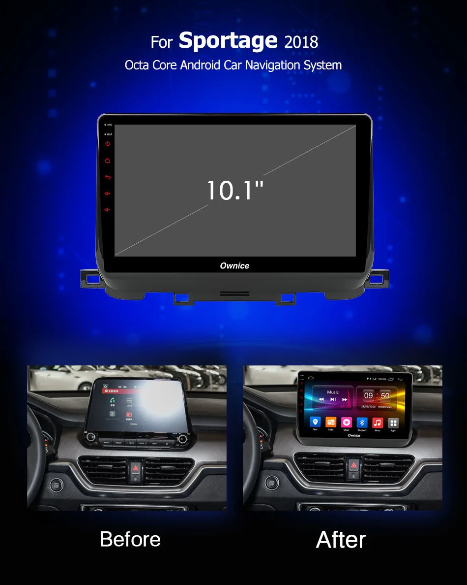 For Kia Sportage 2018 2019 Stereo Intelligent Smart Multimedia Player System Car Android auto Radio GPS Navigator Entertainment
