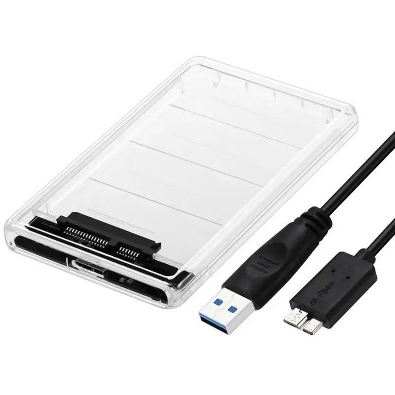

2.5" SATA Mobile Hard Disk Box Usb3.0 Transparent Hard Disk Case Housing Sata To USB3.0 Hard Disk Box Max 2TB