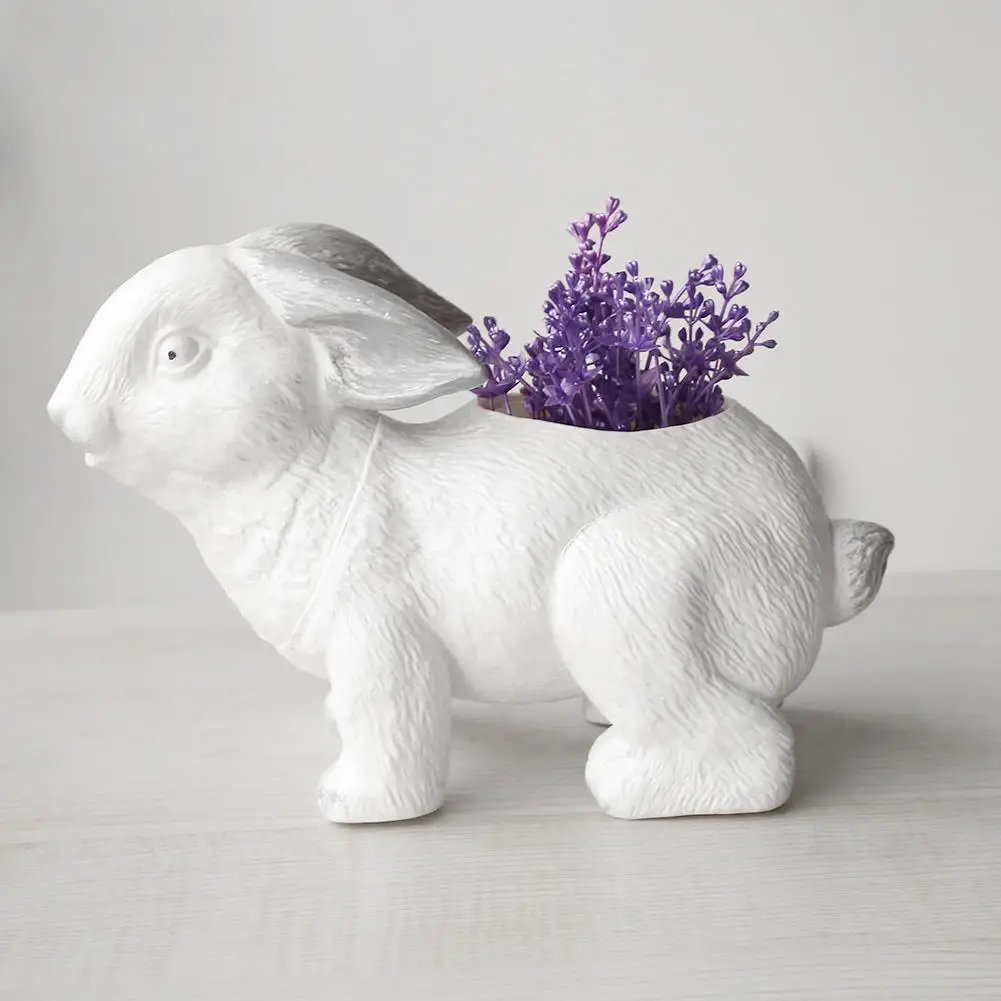

Planter Personality Animal Rabbit Flower Pot Cactus Succulent Plant Pot Garden Decoration Flower 2019