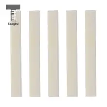 Tooyful 5 шт. 80 мм слоновой кости крупного рогатого скота портативная Замена костного моста седло без выреза заготовка для сделанная вручную гитара части и аксессуары