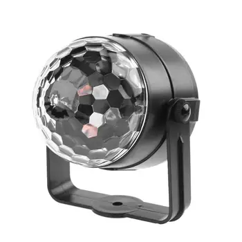 

18W 100-240V Voice-activated Mini Magic Ball LED Stage Light Colorful Rotating Family Party KTV Decor Lamp EU/US Plug Avaliable